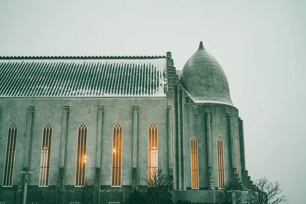 Hallgrmskirkja Lutherische Kirche Reykjavik Der Hauptstadt Islands Reykjavik Januar 2020 — Stockfoto