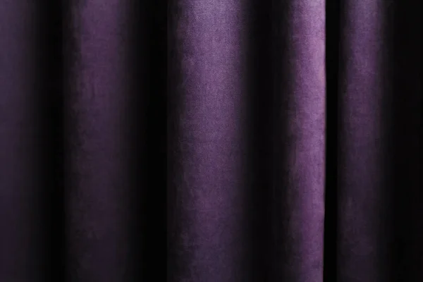 Purple Curtain Made Thick Material Textile Decor Windows — Stock Photo, Image