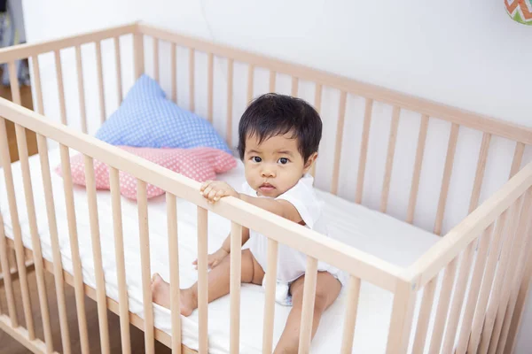 Asian Beautiful Baby Sitting Cot — Stock Photo, Image