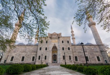 Dış düşük açılı gün atış Süleymaniye Camii, Istanbul, Türkiye