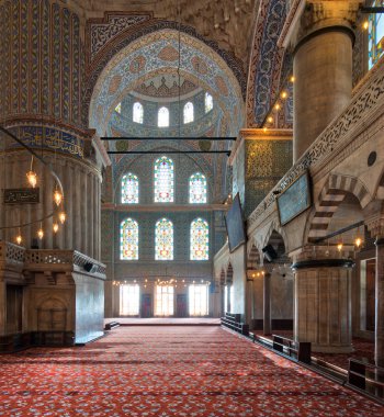 Sultan Ahmed Camii (Sultanahmet Camii), Istanbul, Türkiye'de iç