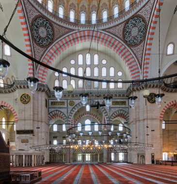 Süleymaniye Camii, Fatih İlçesi, Istanbul, Türkiye'de iç