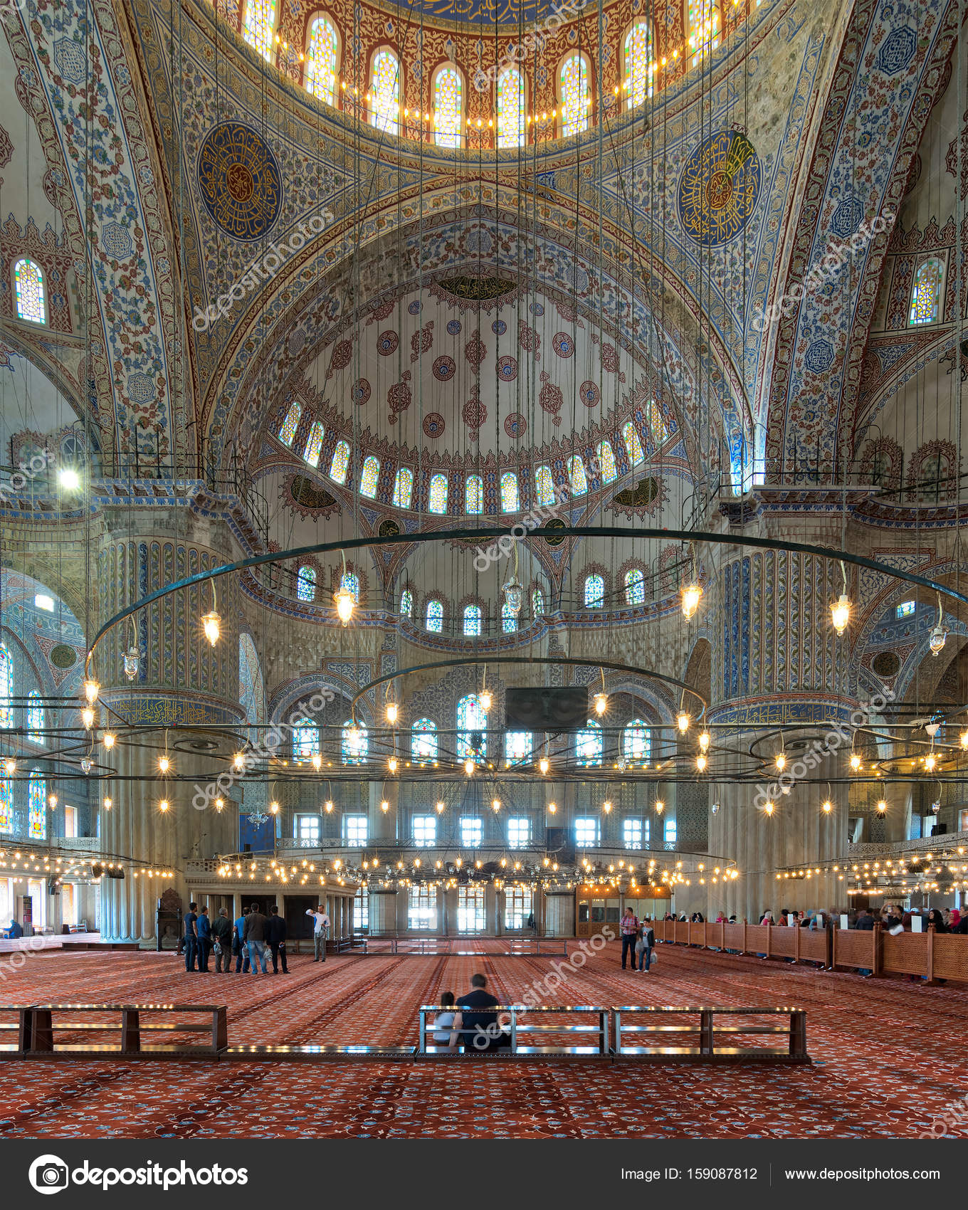 Interior Of Sultan Ahmed Mosque Blue Mosque Istanbul