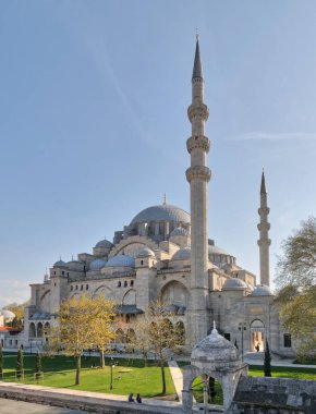 Süleymaniye Camii, üçüncü Istanbul Hill,'üzerinde yer alan bir Osmanlı imparatorluk Camii dış gün çekim