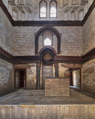 Al-Nasir Türbesi iç Muhammed Ibn alındığı, Al Muizz Street, eski Kahire, Mısır