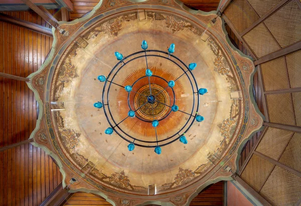 Ceiling of Whirling Dervishes Ceremony hall at the Mevlevi Tekke, a meeting hall for the Sufi order and Whirling Dervishes, Cairo, Egypt