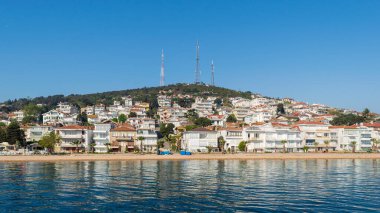 Marmara Denizi, Istanbul, Türkiye yakın adadan Kınalıada görünümünü
