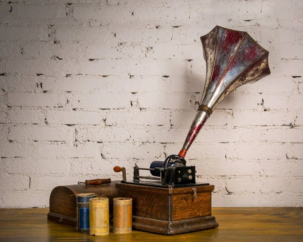Edison Fireside Fonografı — Stok fotoğraf