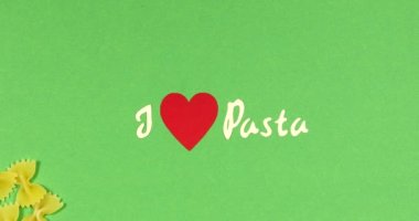 Stop motion pasta food background healthy eating concept.