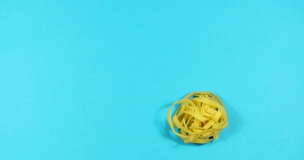 Stop Movimento Pasta Cibo Sfondo Sano Concetto Mangiare — Video Stock