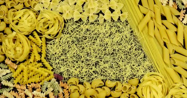 Stop Motion Pasta Food Background Healthy Eating Concept — 图库视频影像