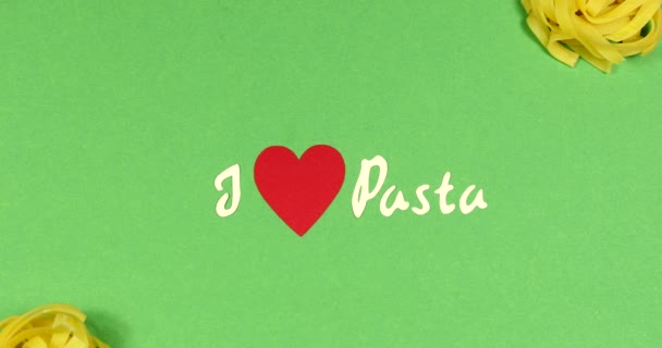 Stop Motion Pasta Food Background Healthy Eating Concept — 图库视频影像
