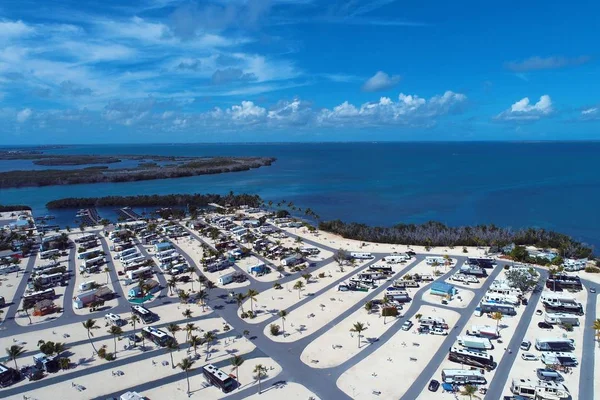 Légi Kilátás Közel Híres Mérföld Híd Key West Florida Keys — Stock Fotó