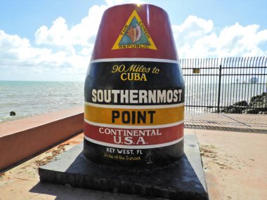 Key West, Florida, ABD 'nin en güney noktası. Küba için 90 mil.