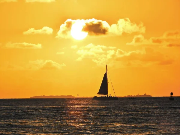 Vista Sul Tramonto Dalla Famosa Mallory Square Key West Florida — Foto Stock