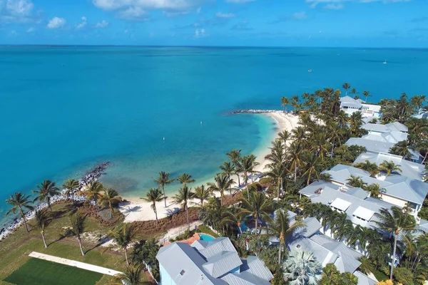 En yakın Zachary Taylor Kalesi 'nin havadan görünüşü, Key West, Florida, ABD. Karayip Denizi. Harika bir manzara. Seyahat güzergahı. Tropik seyahat. Karayip Denizi. Tatil gezisi.
