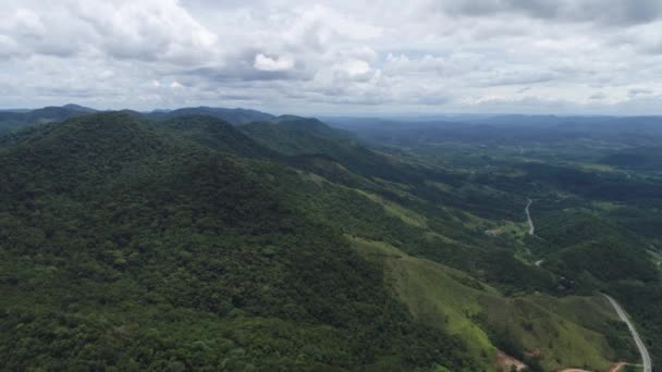 Vista Aérea Famosa Estrada Padre Manoel Nobrega Serra Grande Paisagem — Vídeo de Stock