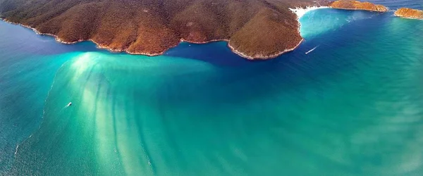 Панорамний Вид Пляж Сонячний День Подорож Відпустку Тропічні Подорожі Місце — стокове фото