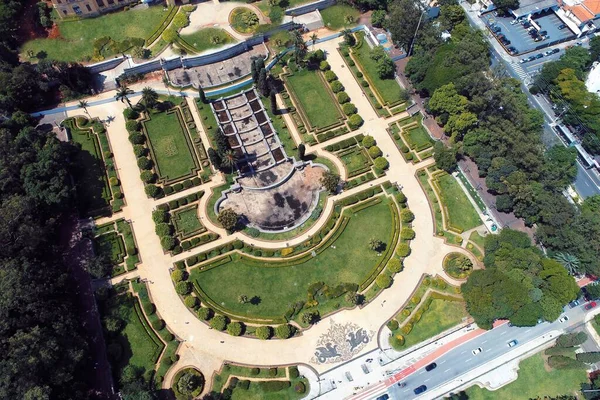 Vista Aérea Parque Monumento Independência Brasil Ipiranga São Paulo Brasil — Fotografia de Stock