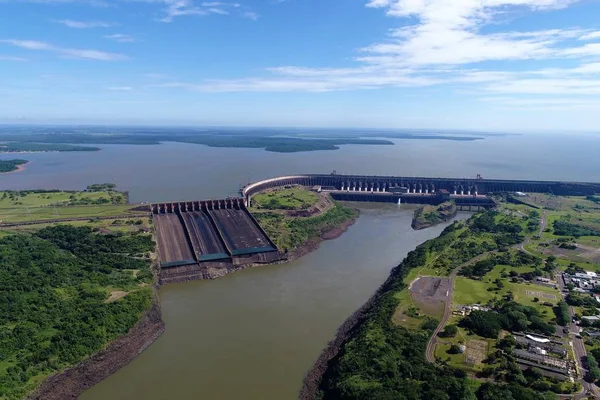 Widok Lotu Ptaka Wspaniały Krajobraz Generowanie Energii Scena Hydroelektryczna — Zdjęcie stockowe