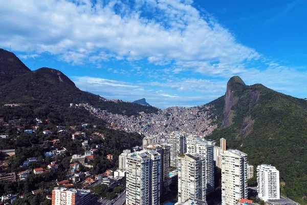 Aerial View Rocinha Community Rio Janeiro City Sunny Day Brazil — Stock Photo, Image