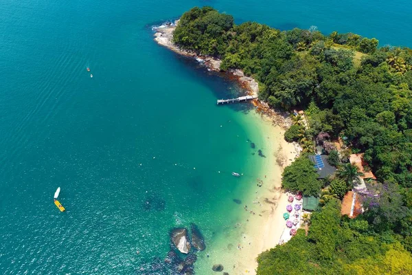 Luchtfoto Van Baai Van Paraty Rio Janeiro Brazilië Geweldig Landschap — Stockfoto