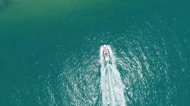 Rio de Janeiro, Brezilya 'daki Paraty Körfezi' nin havadan görüntüsü. Harika bir manzara. Tropik seyahat. Seyahat güzergahı. Tatil gezisi.