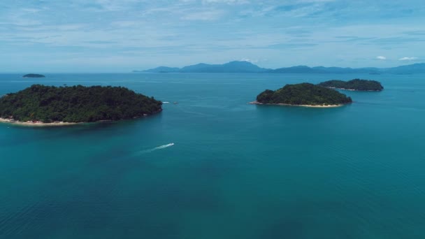 Vista Aérea Bahía Paraty Río Janeiro Brasil Gran Paisaje Viajes — Vídeos de Stock