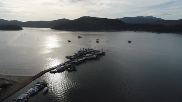 Veduta Aerea Del Centro Storico Paraty Rio Janeiro Brasile Con — Video Stock