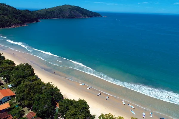 Vista Panorâmica Baía Paraty Dia Ensolarado Rio Janeiro Brasil Grande — Fotografia de Stock