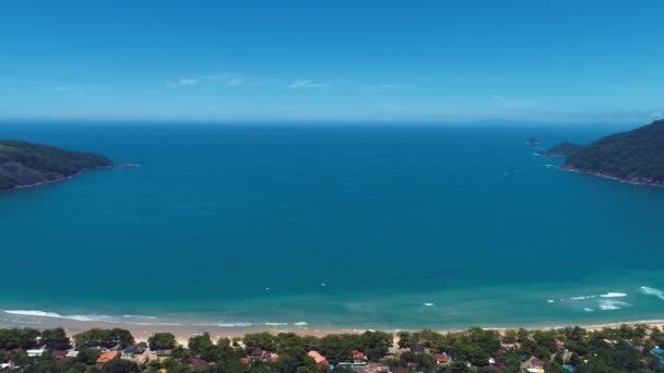 Vista Panorâmica Baía Paraty Dia Ensolarado Rio Janeiro Brasil Grande — Vídeo de Stock