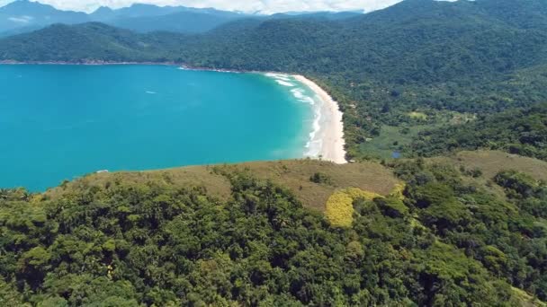 Panoramisch Uitzicht Baai Van Paraty Zonnige Dag Rio Janeiro Brazilië — Stockvideo