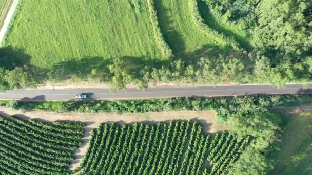 Vue aérienne de la vie rurale. Très beau paysage. Scène de campagne .