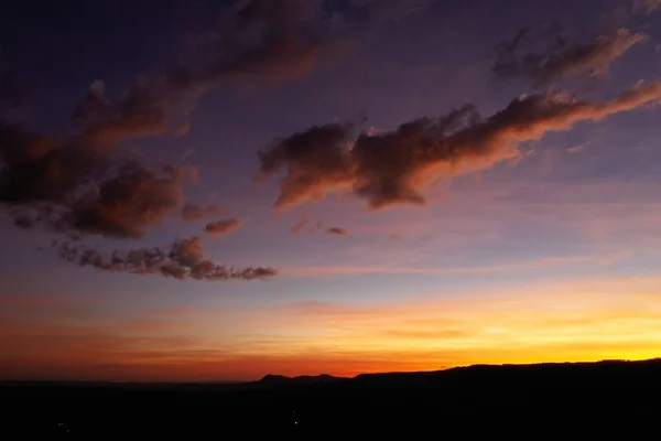 Вид Повітря Драматичне Небо Ранчо Сільське Життя Сцени Сільський Пейзаж — стокове фото