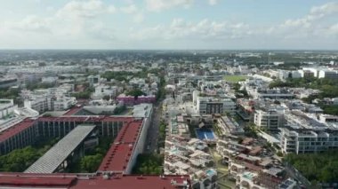 Latin Amerika Sahil Kasabası Playa del Carmen, Meksika - 4k