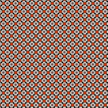 Dekoratif süs, geometrik tasarım unsuru, duvar kağıdı, kumaş, kağıt, mobilya soyut, lüks turuncu, kahverengi ve beyaz baskı. Renkli kaleydoskop dikişsiz desen