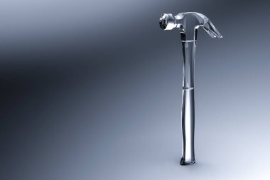 Cam çekiç. 3d oluşturma