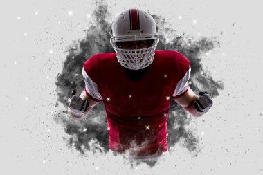 Duman bir patlama dışarı geliyor futbolcu