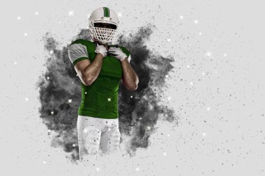 Duman bir patlama dışarı geliyor futbolcu