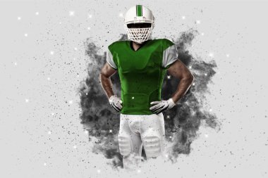 Duman bir patlama dışarı geliyor futbolcu