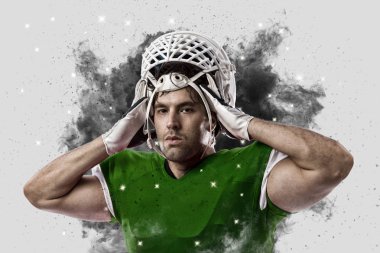 Duman bir patlama dışarı geliyor futbolcu