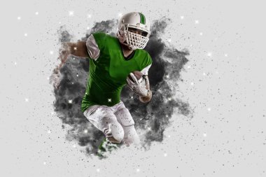 Duman bir patlama dışarı geliyor futbolcu