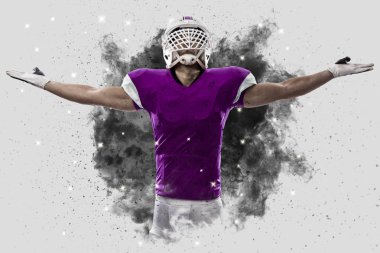 Duman bir patlama dışarı geliyor futbolcu