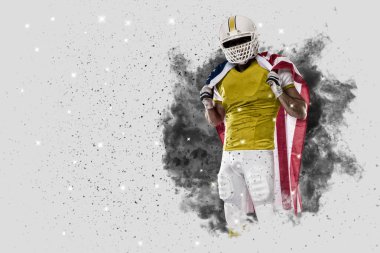 Duman bir patlama dışarı geliyor futbolcu