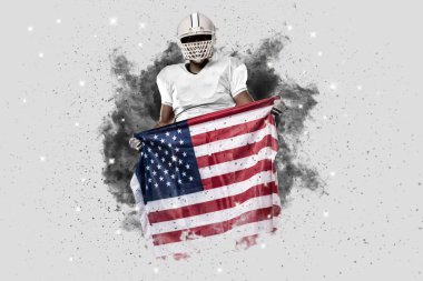 Duman bir patlama dışarı geliyor futbolcu