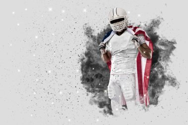 Duman bir patlama dışarı geliyor futbolcu