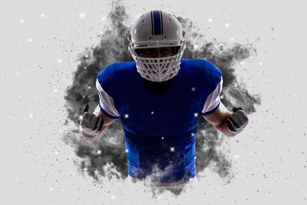 Duman bir patlama dışarı geliyor futbolcu