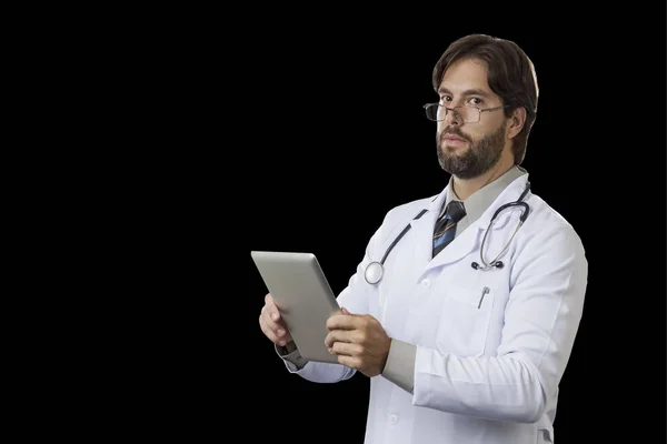 Médico masculino en su consultorio — Foto de Stock