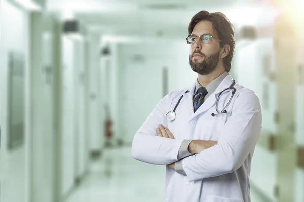 Male doctor in his office — Stock Photo, Image