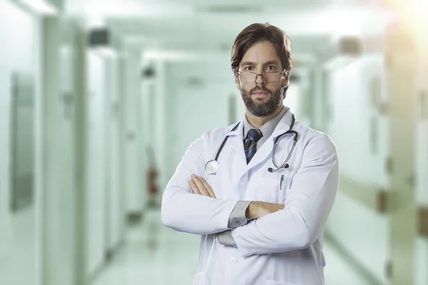 Male doctor in his office — Stock Photo, Image